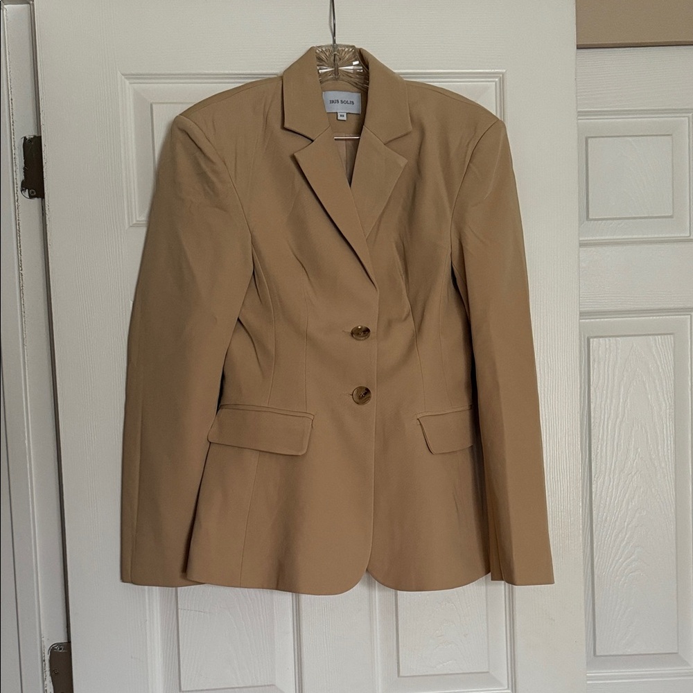 Iris Solis Camel Hourglass Blazer XS